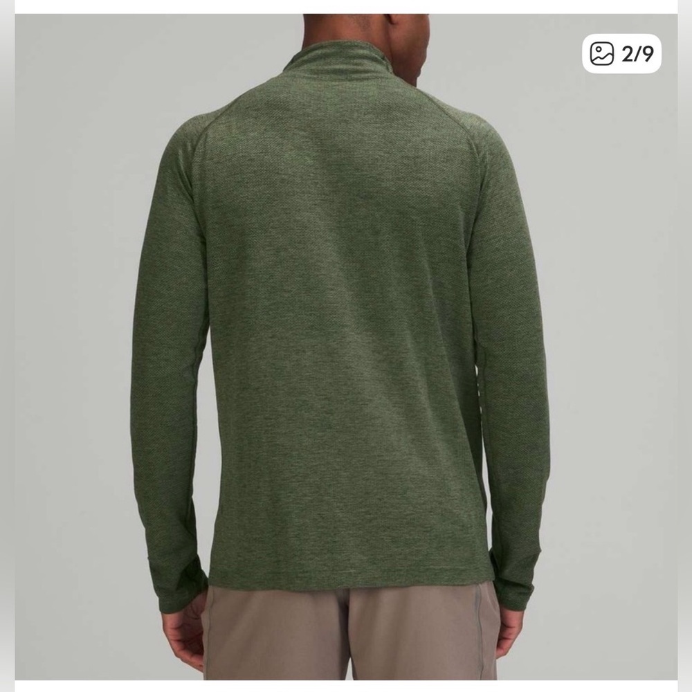 Men’s green Lululemon Metal Vent Tech Half-Zip size large EUC - Picture 2 of 10